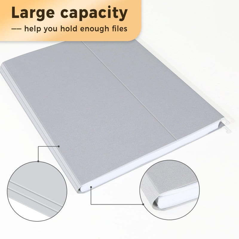 ساني مجلدات ملفات معلقة من SUNEE، رمادية اللون، عبوة من 25 مجلدًا بحجم الرسائل مع علامات تبويب مقطوعة بمقدار 1/5، حافظ على تنظيم ملفاتك ومستنداتك الكبيرة في المنزل والمكتب. - Image 3